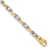 10k Yellow Gold and 10k White Gold 3.5mm Fancy Link Bracelet