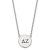 Rhodium Over Sterling Silver LogoArt Delta Zeta Large Enamel Pendant Necklace
