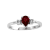 0.49ctw Ruby and Diamond Ring in 14k White Gold