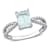 Aquamarine and Diamond 14K White Gold Engagement Ring 2.09ctw