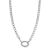 Rachel Zoe Pave CZ Link Curb Chain Necklace in Rhodium Over Brass