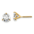 14K Yellow Gold Lab Grown Diamond 1 1/2ct. VS/SI GH+, 3 Prong Screwback Earrings