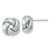 Rhodium Over 14k White Gold Polished 12mm Love Knot Stud Earrings