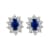 0.70ctw Sapphire and Diamond Earrings in 14k White Gold
