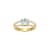 Blue Lab Create Spinel And White Cubic Zirconia 18K Gold Over Silver
Ring 2.47ctw