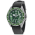 Christian Van Sant Men's Montego Vintage Green Dial, Black Leather Strap Watch