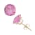 Lab Created Pink Sapphire Round 10K Yellow Gold Stud Earrings, 4.6ctw
