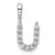 Rhodium Over 14K White Gold Lab Grown Diamond Letter U Initial Pendant