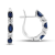 2.05ctw Sapphire and Diamond Hoop Earrings in 14k White Gold