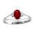 0.43ctw Ruby and Diamond Ring in 14k White Gold