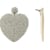 Off Park® Collection, White Seed Bead Heart Shape Earring
