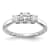 Rhodium Over 14K White Gold Lab Grown Diamond SI1/SI2, G H I, 3-Stone
Engagement Ring
