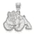 Rhodium Over Sterling Silver LogoArt California State University Fresno
Medium Pendant