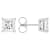 Lab-Grown Diamond Princess-Cut Stud Earrings In 14K White Gold 3.00ctw