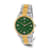 Charles Hubert Two-Tone Stainless Steel Green Dial Watch