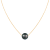 14k Yellow Gold 8mm Cultured Tahitian Pendant, 18"