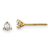 14K Yellow Gold Lab Grown Diamond 1/4ctw VS/SI GH Screw Back 3-Prong Earrings