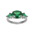 Green Cubic Zirconia Platinum Over Sterling Silver May Birthstone Ring 5.08ctw