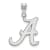 Rhodium Over Sterling Silver LogoArt University of Alabama Large Pendant