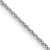 Rhodium Over 10k White Gold 1.2mm Solid Cable 20 Inch Chain