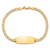 14k Yellow Gold Oval Curb ID Bracelet