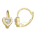 Blue And White Cubic Zirconia 14k Yellow Gold Over Sterling Silver
Children's Heart Earrings 0.63ctw