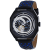Christian Van Sant Men's Machina Black Dial, Blue and Black Leather
Strap Watch