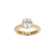 White Cubic Zirconia 18k Yellow Gold Over Sterling Silver Ring 4.05ctw