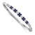 Rhodium Over 14K White Gold Lab Grown Diamond VS/SI GH, Lab Sapphire
Bangle Bracelet 1.498ctw
