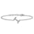 Rhodium Over 14k White Gold Diamond Sideways Letter I Bracelet