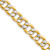 14k Yellow Gold and Rhodium Over 14k Yellow Gold 7.75mm Pavé Curb 20
Inch Chain