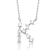 Initial K Mixed Cut CZ Pendant Necklace In Sterling Silver 18 Inch