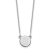 Rhodium Over 14k White Gold Tiny Circle Block Letter S Initial Pendant
Cable Link 18 Inch Necklace