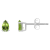 5x3mm Pear Shape Peridot 14k White Gold Stud Earrings