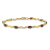 14k Yellow Gold and Rhodium Over 14k Yellow Gold Fancy Diamond and
Garnet Bracelet