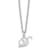 Rhodium Over Sterling Silver Letter D  Initial Necklace