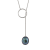 7.5-8mm Black Cultured Freshwater Pearl Sterling Silver Necklace