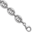 Rhodium Over Sterling Silver Polished 11.8mm Puffed Mariner 24 Inch Chain