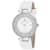 Christian Van Sant Women's Dazzle White Dial, White Leather Strap Watch