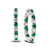 3.58ctw Emerald and Diamond Hoop Earrings in 14k White Gold