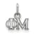 Rhodium Over Sterling Silver LogoArt Phi Mu Extra Small Pendant
