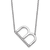 Rhodium Over 14k White Gold Sideways Diamond Initial B Pendant Cable
Link 18 Inch Necklace