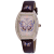 Christian Van Sant Women's Papillon Rose Dial, Black Leather Strap Watch