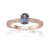 Blue Lab Created Alexandrite with Moissanite Oval 14K Rose Gold Over
Sterling Silver Ring 0.95ctw