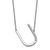 Rhodium Over 14k White Gold Sideways Diamond Initial U Pendant Cable
Link 18 Inch Necklace