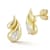 Sterling Statements 14K Yellow Gold Over Sterling Silver CZ Double
Teardrop Studs