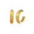 14K Yellow Gold Over Sterling Silver Illusion Acrylic Hoops in Golden Nugget