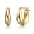 Artistic Puffy Hoop Earrings In 14K Gold Over Brass