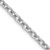 Rhodium Over 14k White Gold 3.2mm Solid Round Open Link Cable 16 Inch Chain