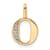 14K Yellow Gold Diamond Letter O Initial Pendant
